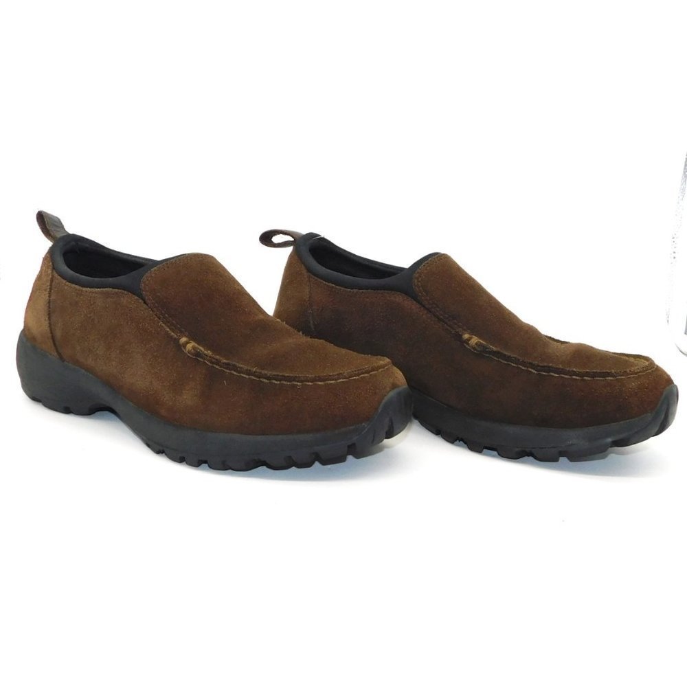 Lands End Brown Suede All Weather Slip-on Casual Loafer - Picture 3 of 10